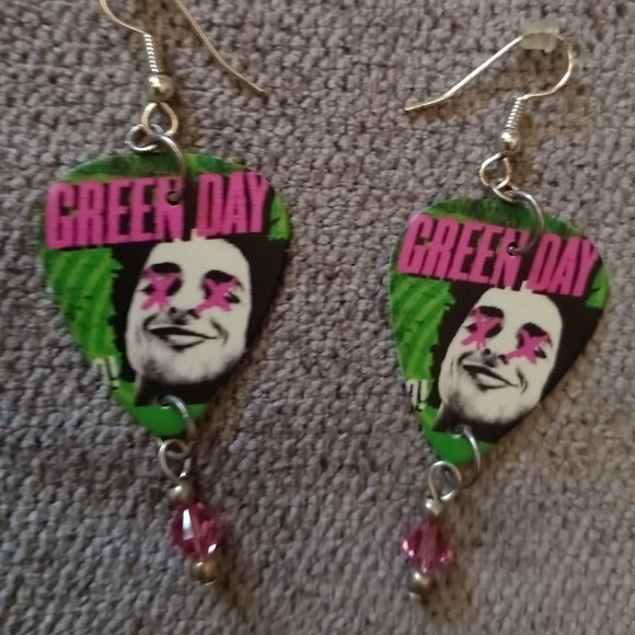 GREEN DAY Jewelry Green Day Guitar Pick Earrings Poshmark